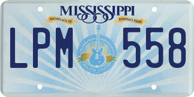 MS license plate LPM558