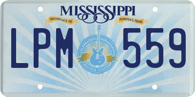 MS license plate LPM559