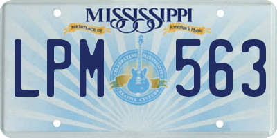 MS license plate LPM563