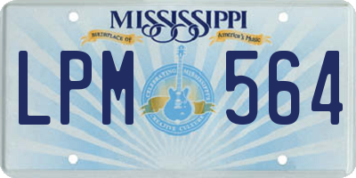 MS license plate LPM564