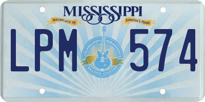 MS license plate LPM574