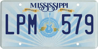 MS license plate LPM579