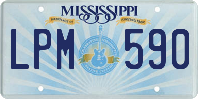 MS license plate LPM590