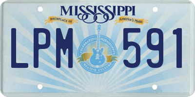 MS license plate LPM591
