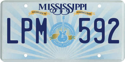 MS license plate LPM592