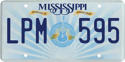 MS license plate LPM595