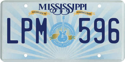 MS license plate LPM596