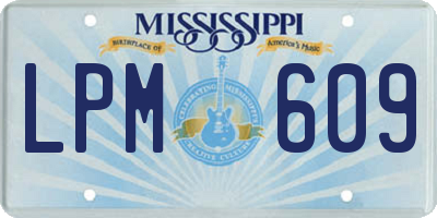 MS license plate LPM609