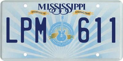 MS license plate LPM611