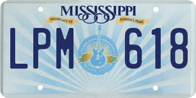 MS license plate LPM618
