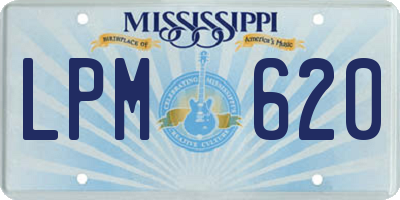 MS license plate LPM620