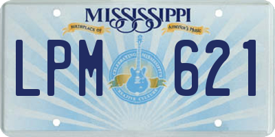 MS license plate LPM621
