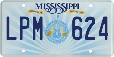 MS license plate LPM624