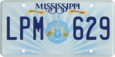 MS license plate LPM629
