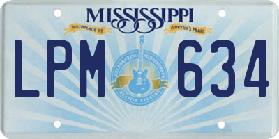 MS license plate LPM634