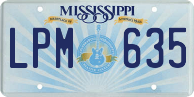 MS license plate LPM635