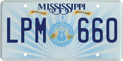 MS license plate LPM660