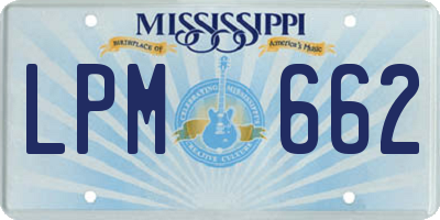 MS license plate LPM662