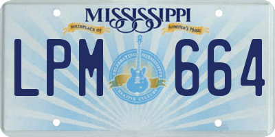 MS license plate LPM664