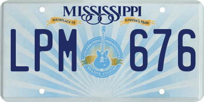 MS license plate LPM676