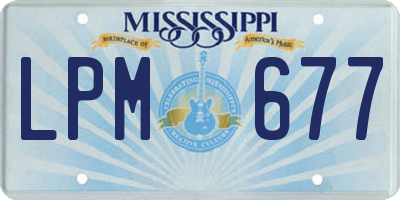 MS license plate LPM677