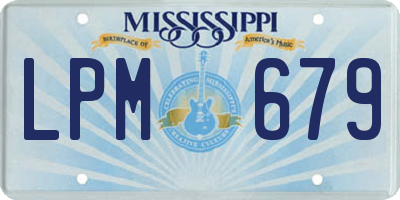 MS license plate LPM679