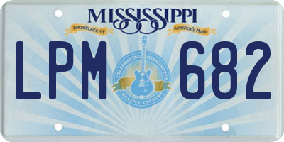 MS license plate LPM682
