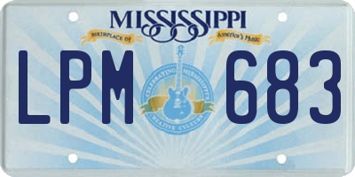MS license plate LPM683