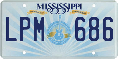 MS license plate LPM686