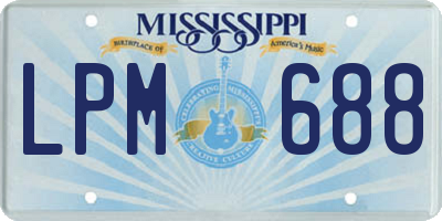 MS license plate LPM688