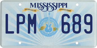 MS license plate LPM689