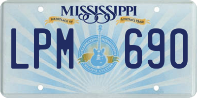 MS license plate LPM690