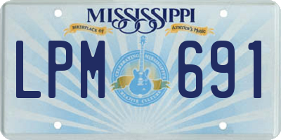 MS license plate LPM691