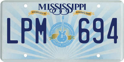 MS license plate LPM694