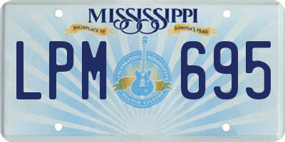 MS license plate LPM695