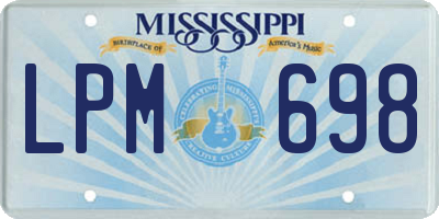 MS license plate LPM698