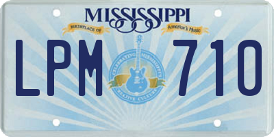 MS license plate LPM710