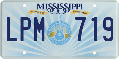 MS license plate LPM719