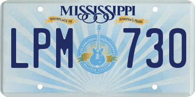 MS license plate LPM730