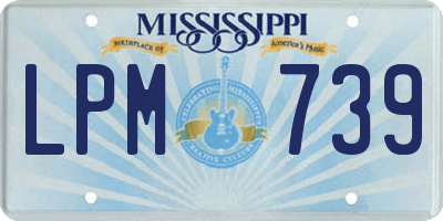 MS license plate LPM739