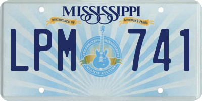 MS license plate LPM741