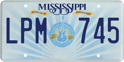 MS license plate LPM745