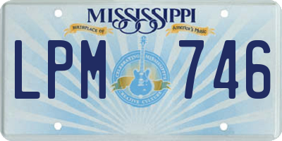 MS license plate LPM746