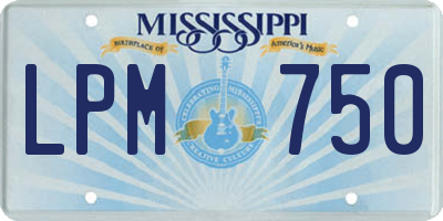 MS license plate LPM750