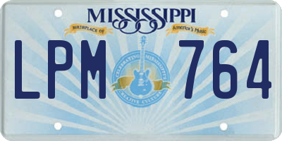 MS license plate LPM764