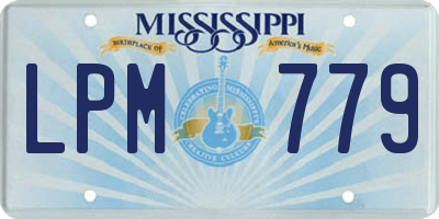 MS license plate LPM779