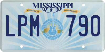 MS license plate LPM790