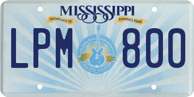 MS license plate LPM800