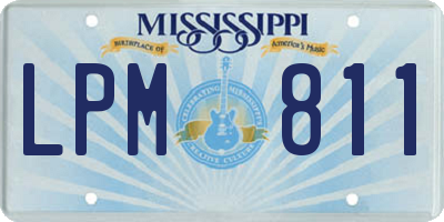 MS license plate LPM811