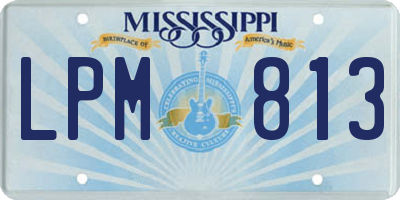 MS license plate LPM813